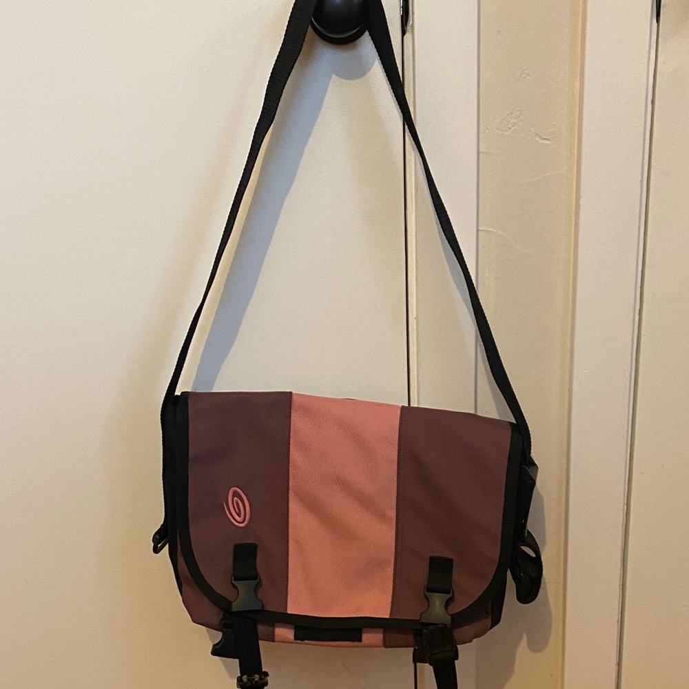 Timbuk2 Two-Tone Pink and Brown Messenger Bag